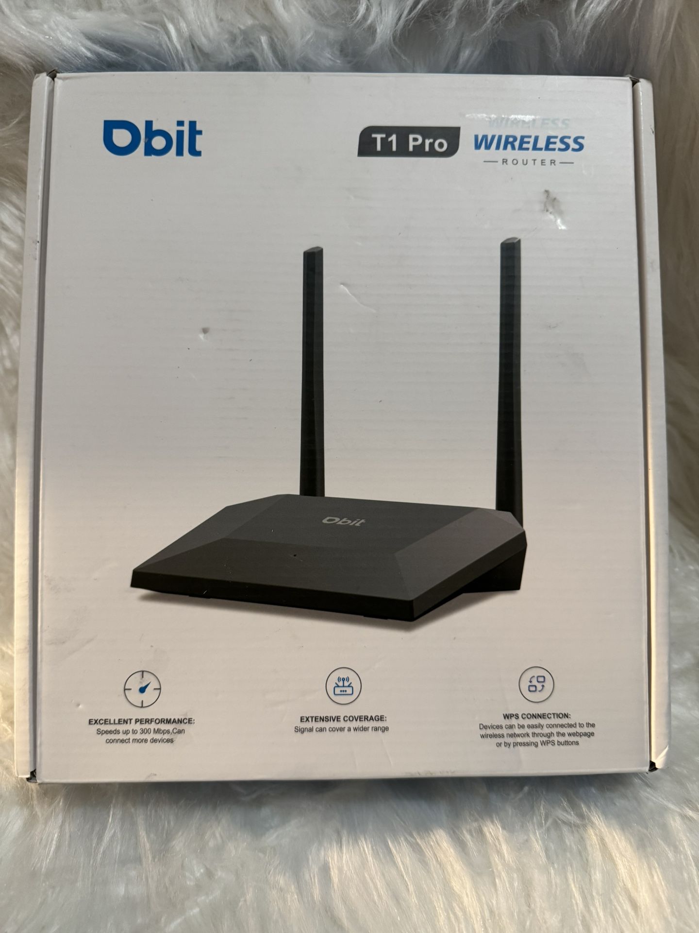 Dbit N300 Easy Setup Wireless Wi-Fi Router Smart Home Internet Router - 2 x High Power Antennas 