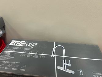 Chrome kitchen faucet