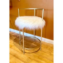Beautiful Faux Fur White Chair 