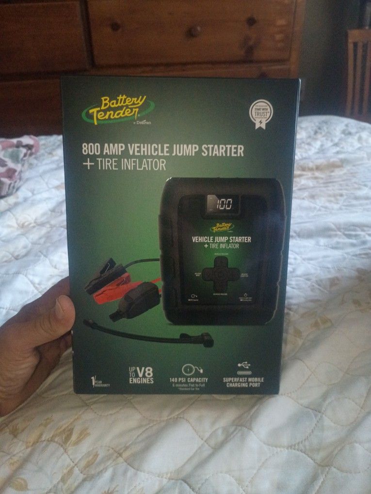 BATTERY TENDER  8 00 Amp Vehicle Jump Starter Tire Inflation