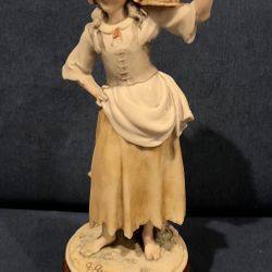 1982 Florence Giuseppe Armani Capodimonte Figurine “Girl With Apples”