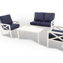 Everhome  Stonington Cushioned 4-Piece Patio Set Table Chairs Loveseat ⭐️NEW IN BOX⭐️