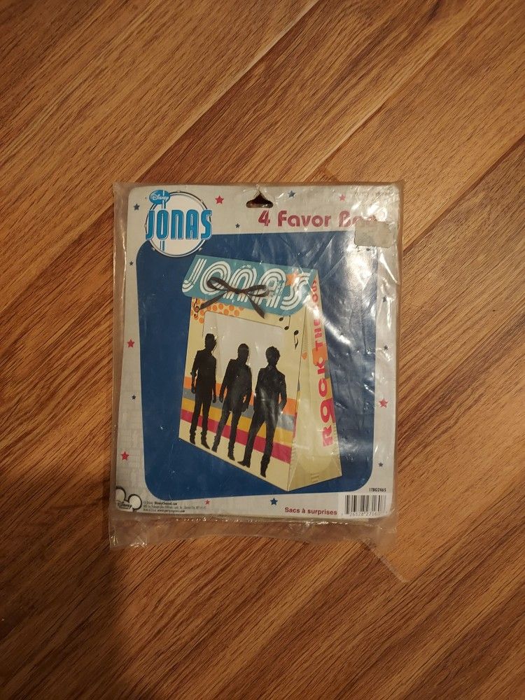 New Jonas Brothers Disney Hallmark Party Favor Bags