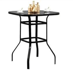 Pyramid Home Decor

Casemo Steel Black Bar Height Glass Top Dining Table

