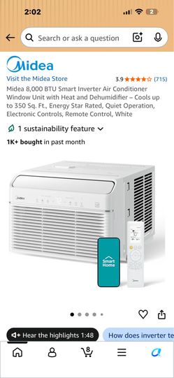 MIdea 8,000 btu smart home app