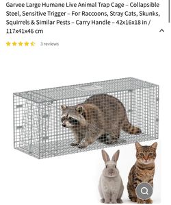 Large Humane Live Animal Trap Cage – Collapsible Steel