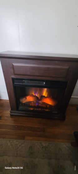 Electric Fireplace Heater w/ Wood Mantel – $150 Firm