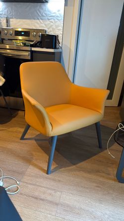 Accent chair in mustard