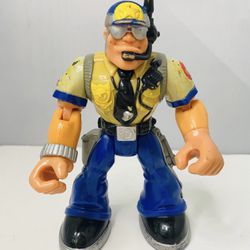 Rescue Heroes Sergeant Siren Police Fisher Price Vintage Action Figure