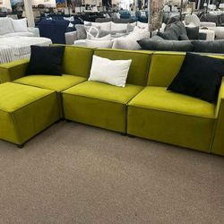 Green Sofa Chaise 