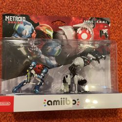 Metroid Dread Amiibo Set: Samus & E.M.M.I. Emmi Switch NEW
