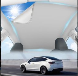 LUSHDEER New Static Cling Tesla Model Y Roof Sunshade