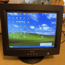 VINTAGE 17” Dell E773s CRT Computer Monitor / Retro Gaming / 120Hz 800x600 / 85Hz 1024x768