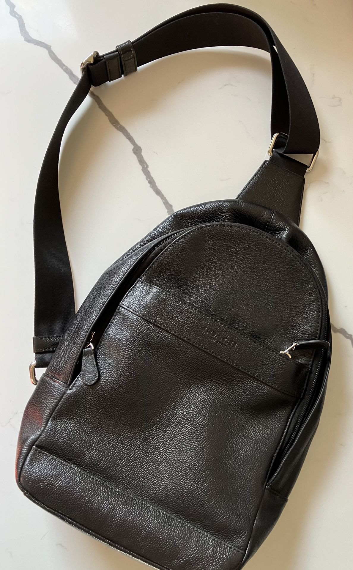 Leather Coach Sling Shoulder Bag