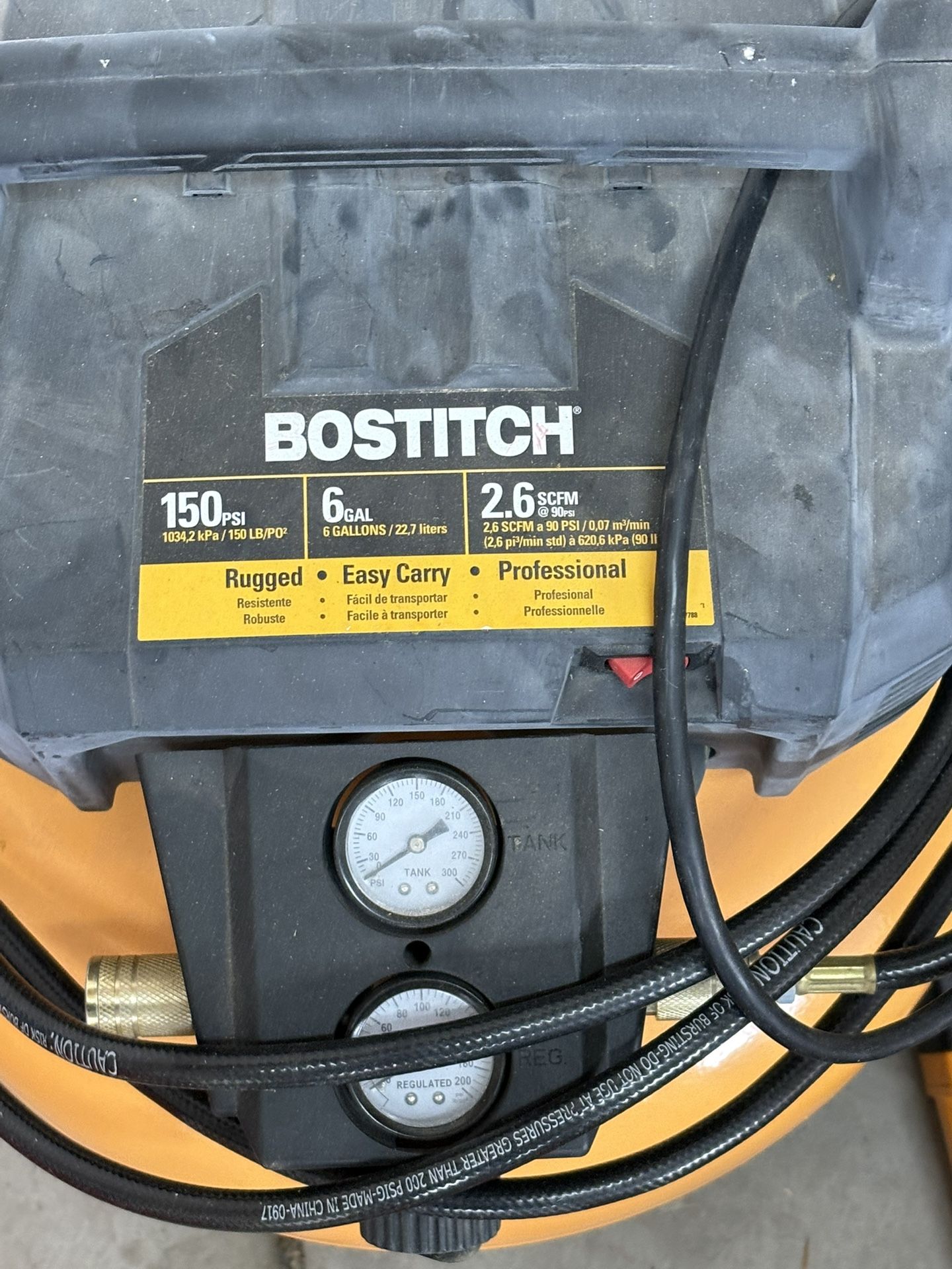 Air Compressor- Bostich 6 Gallon W/ Accessories