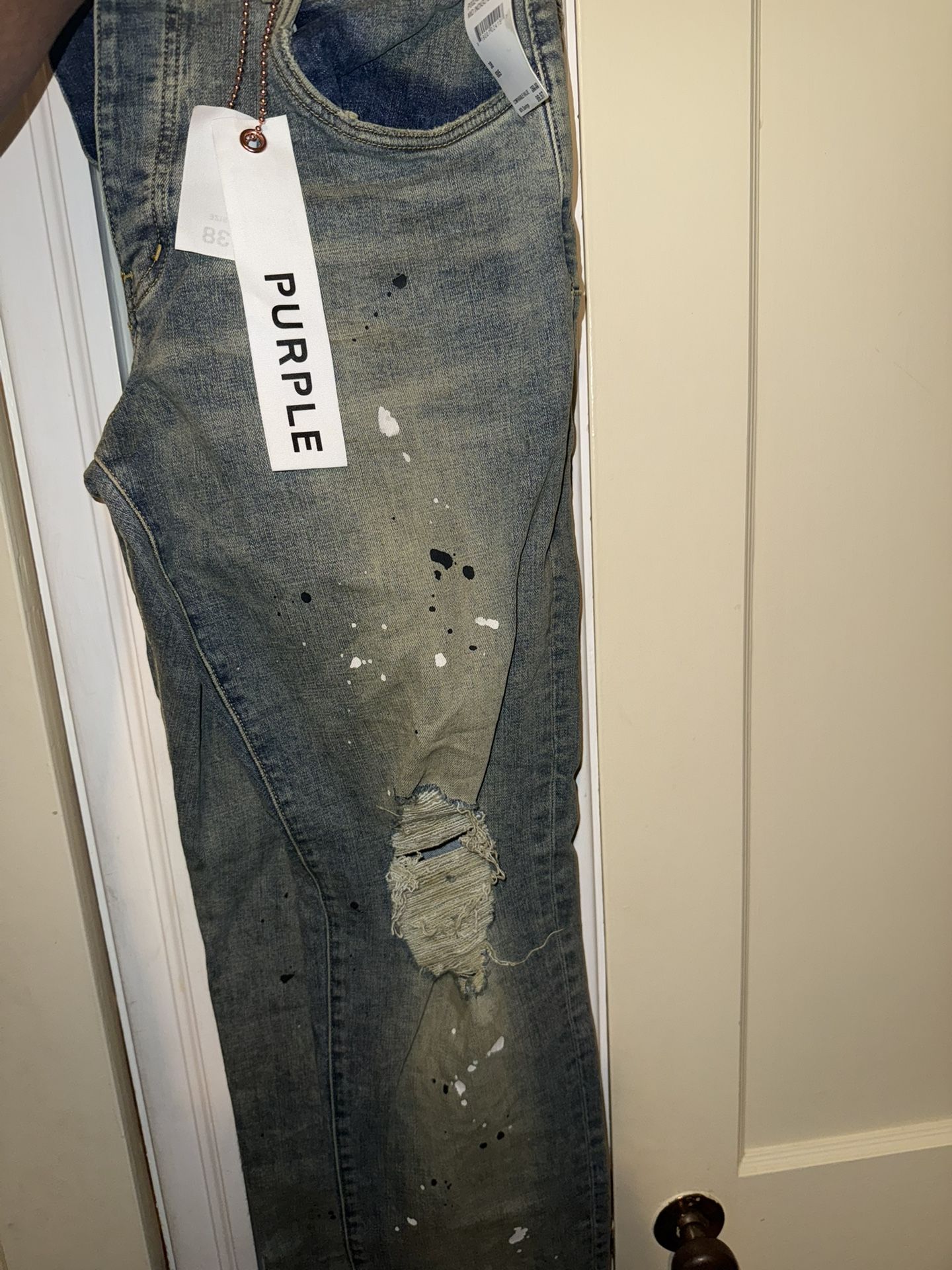 PURPLE BRAND. P002 mid Indigo Destroy Paint - thefunkyskunk.ie