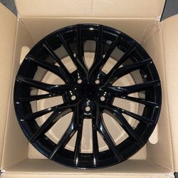 Set of 4 New 18” Inch x 7.5” Inch +35offset Gloss Black Wheels Rims (5X114.3 Bolt Pattern) 