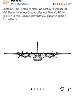 Custom C-130 Hercules Metal Wall Art