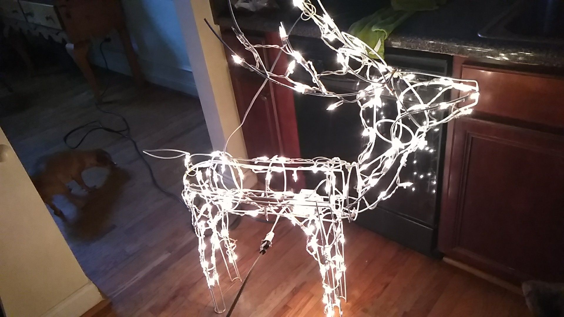 Christmas reindeer works perfectly ,head turns as well