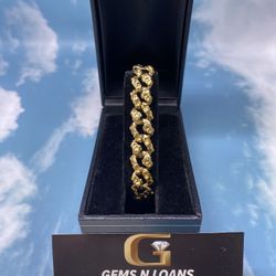 14K Curb nuggets Bracelets 