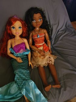 Big my size dolls Moana and Ariel