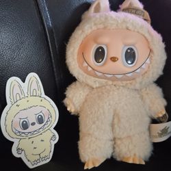 Labubu Exciting Macaron Soymilk Yellow Keychain 