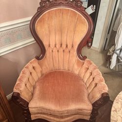 Antique Victorian Style High Back Chairs