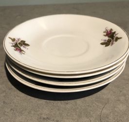 Gold Rimmed Saucers - 4