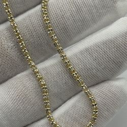 14K Gold ice Bracelet for Women – 2.6mm (8”)