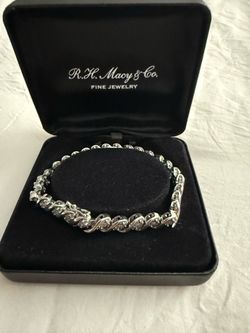 RH Macys & Co Silver Diamond Bracelet
