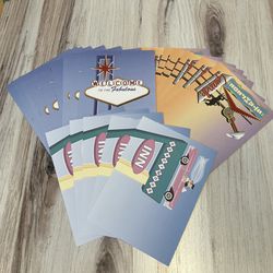 100 Assorted Vegas Themed Cards, 5.5x7.5”, Various Designs