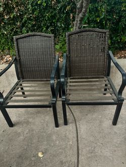 Two patio chairs