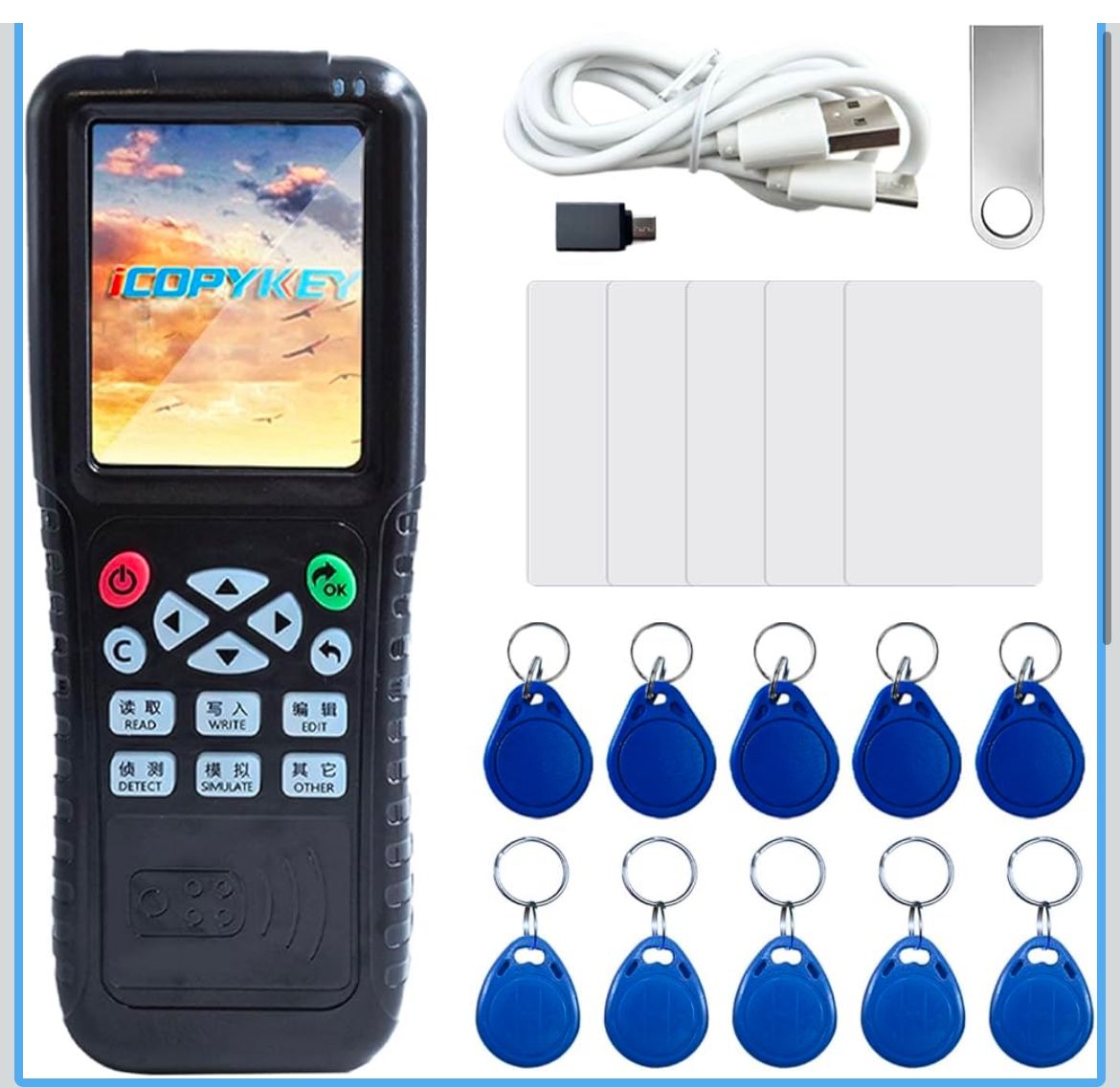RFID Reader Writer X100 RFID Copier Multi-Frequency Smart Card Reader ...