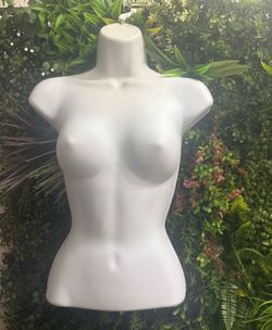 Only Hangers Female Torso Body Mannequin Form (Waist Long) Great for Small and Medium Sizes, White Finish