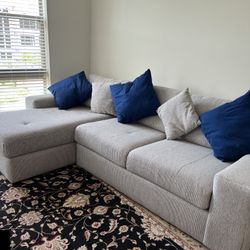 L-shape Sectional With Ottoman 