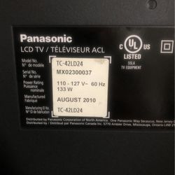 Panasonic Flat Screen LCD TV/