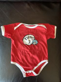 ‘Thing 2 ‘ Dr Seuss by Bumkins baby onesie size 9 months