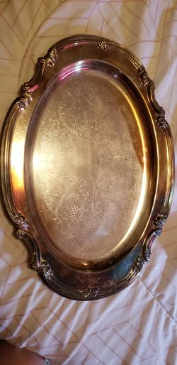 Large silver plated tray