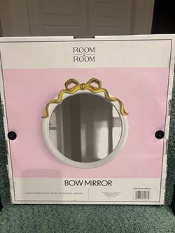 White bow mirror