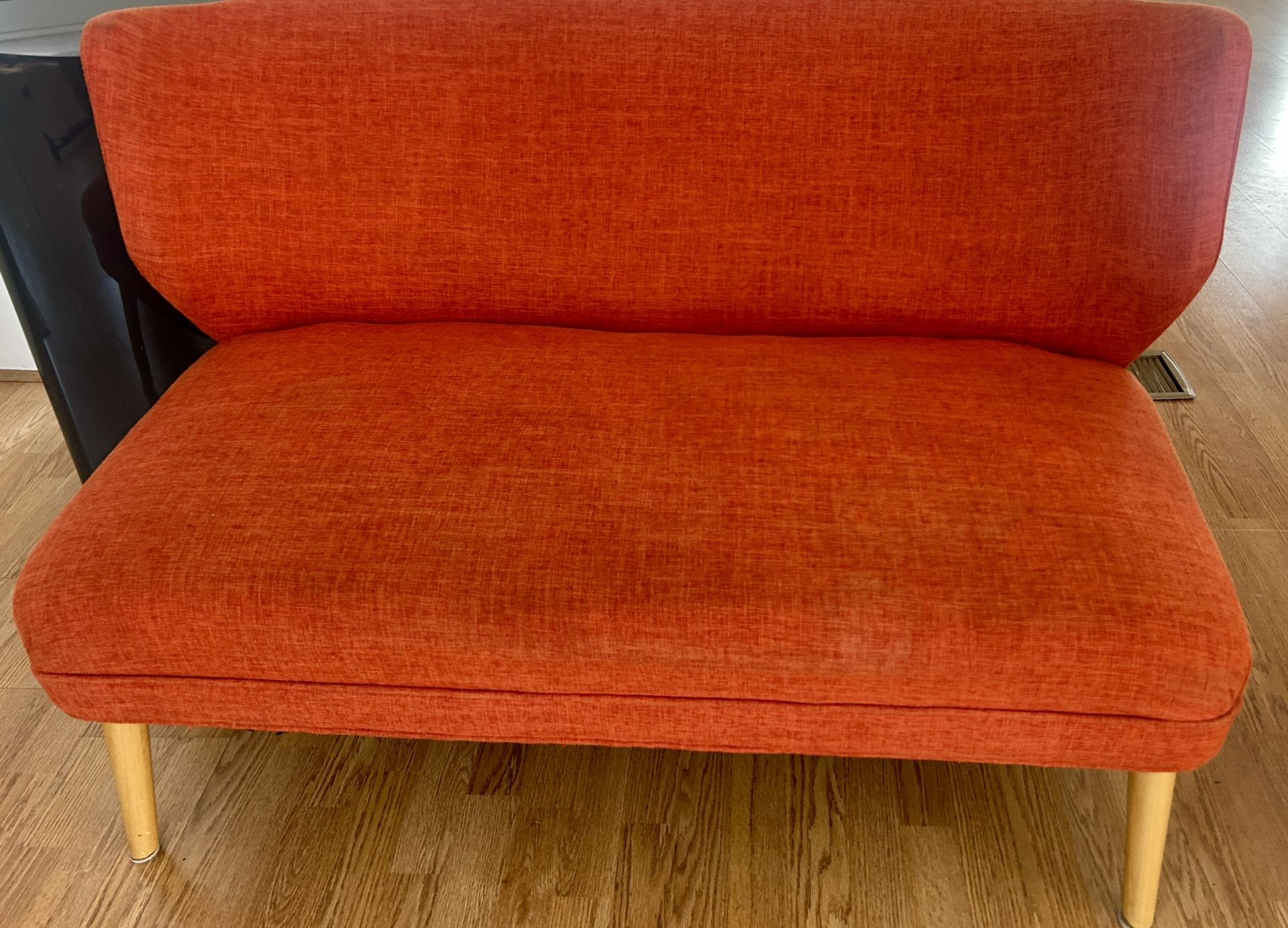 Red 46" Wide Upholstered Loveseat couch