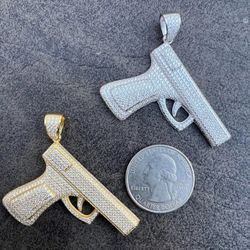 Moissanite Glock Pendant passes Diamond tester 