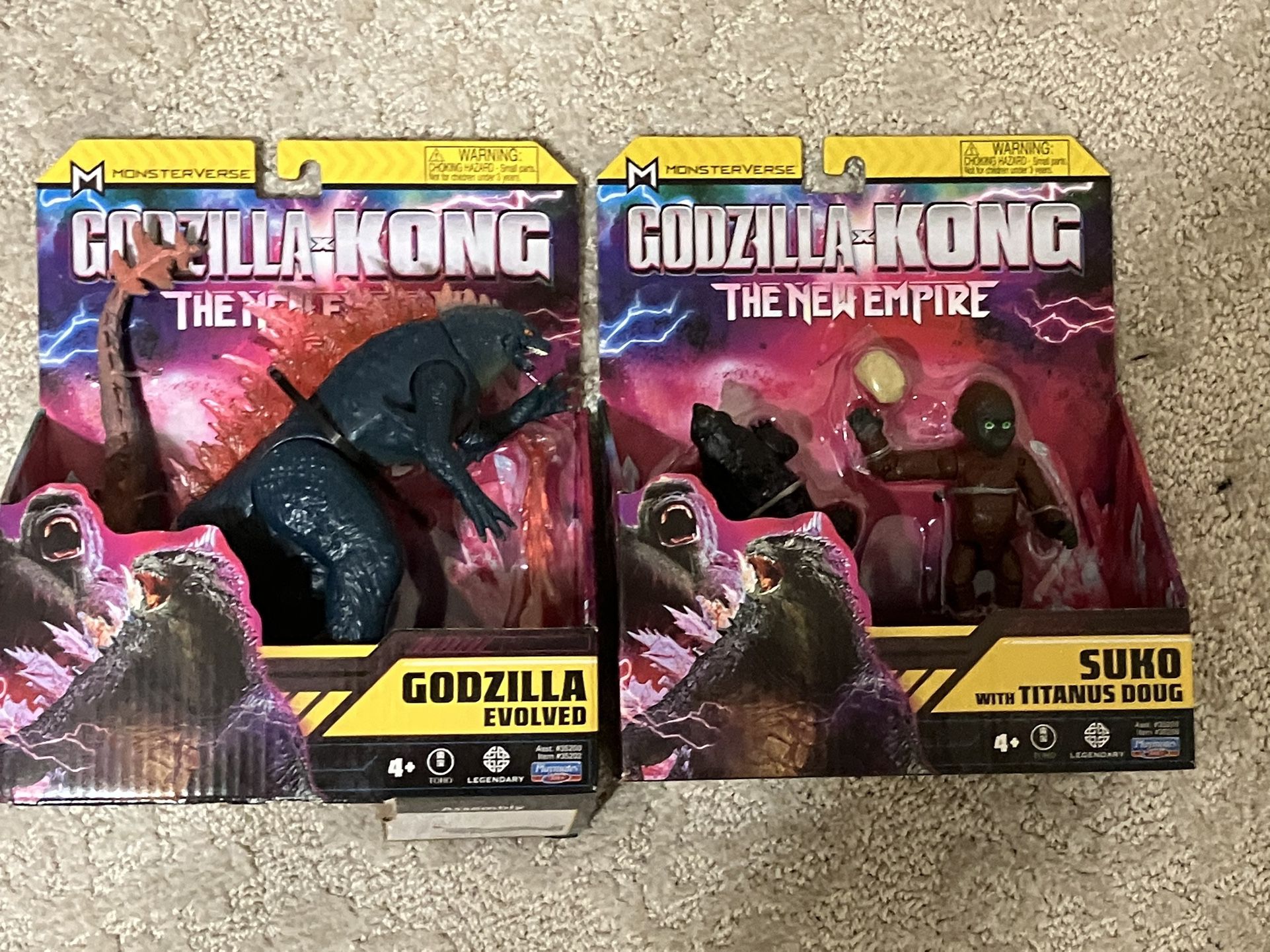 Godzilla X Kong The New Empire 2024 Suko And Doug Playmates Lot Damage Packages