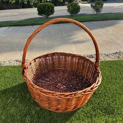 Vintage Boho Woven Wicker Extra Large Basket