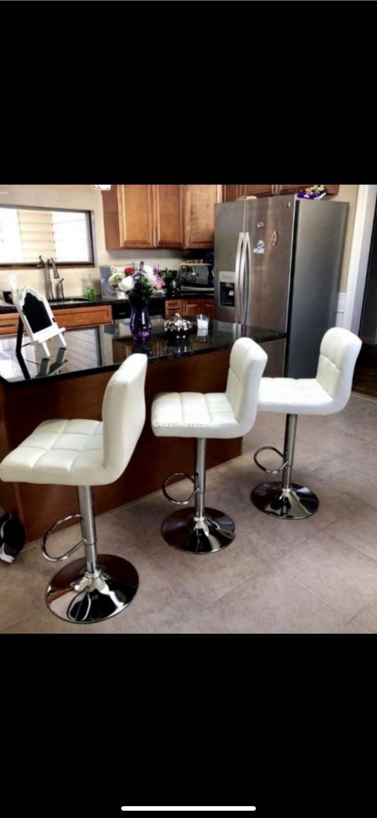 4  brand new white bar stools New in the box 300