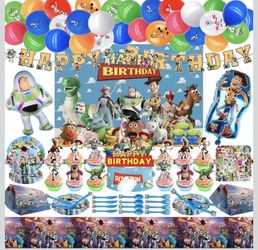 Toy Story Birthday Party Decorations w/Backdrop (New)