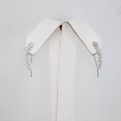 10k gold 0.25ctw diamond crawler earrings 