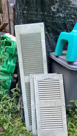 2 small shutters 14 by 32 4 large 54 long 14 half wide