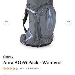 Osprey Aura AG 65 Liter Backpack