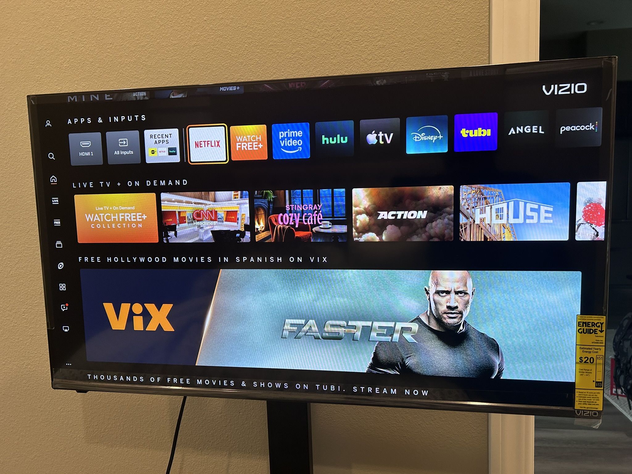 43” Vizio Smart TV with Remote