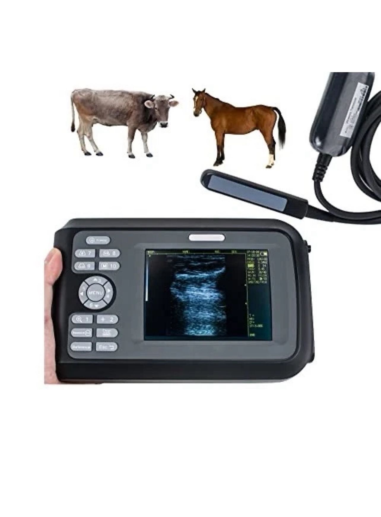 5.5” Vet Scanner W/ Rectal Probe For Cattle Horse Camel Cow Pregnancy Test